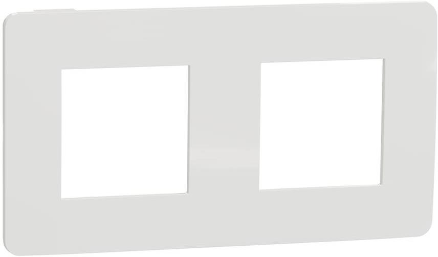 Лицева рамка 2х цвят Бял / Бял Unica Studio Color SE /до изчерпване/