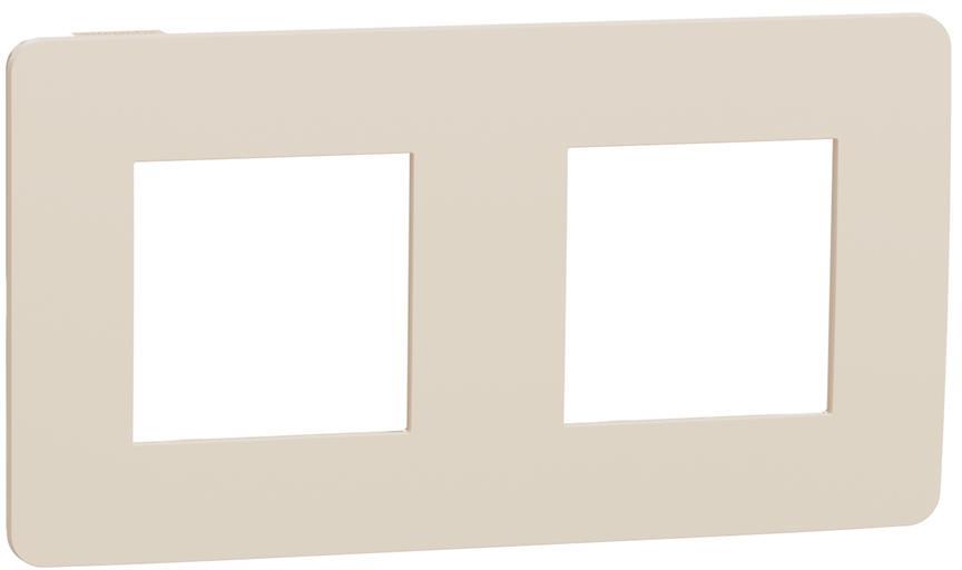 Лицева рамка 2х цвят Крем / Крем Unica Studio Color SE /до изчерпване/