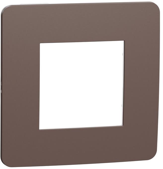 Лицева рамка 1х цвят Шоколад / Антрацит Unica Studio Color SE /до изчерпване/