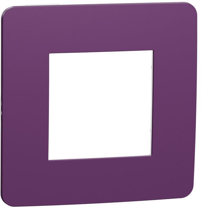 Лицева рамка 1х цвят Люляк / Бял Unica Studio Color SE /до изчерпване/