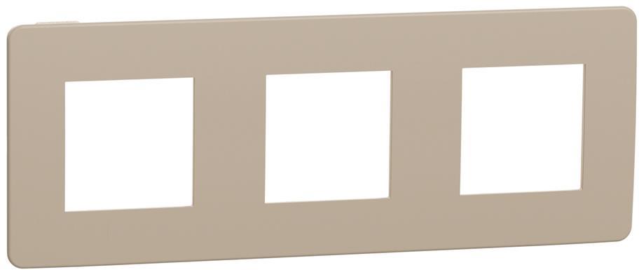 Лицева рамка 3х цвят Капучино / Крем Unica Studio Color SE /до изчерпване/