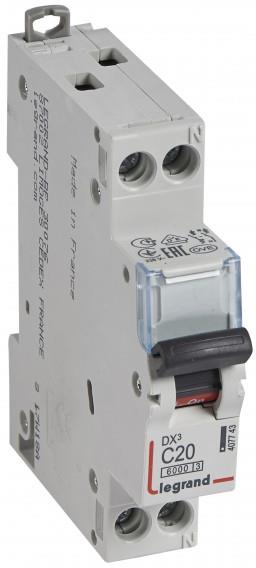 Автоматичен прекъсвач DX3 1P+N 20A крива С 6kA Legrand