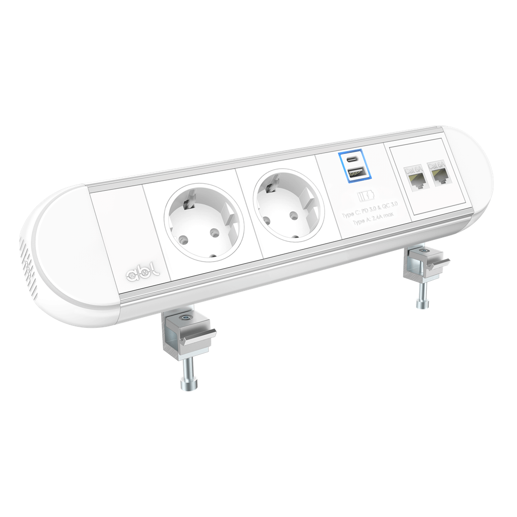 Модул Chroma 4M с 2х Шуко, USB тип A+C и 1х празен модул, цвят Бял, ABL