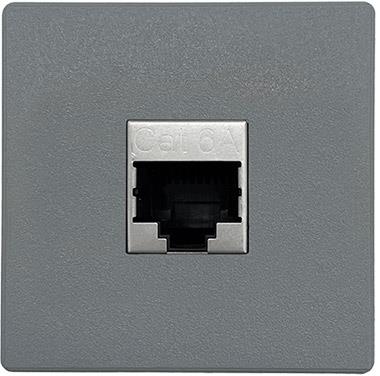 Модул IMP с 1х RJ45 Cat.6A цвят Сив, ABL