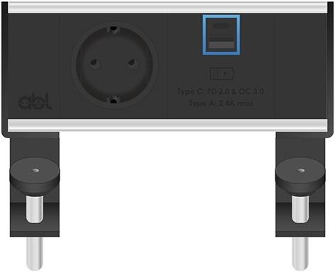 Модул Flexi 2M с 1х Шуко и USB тип A+C, цвят Черен, ABL