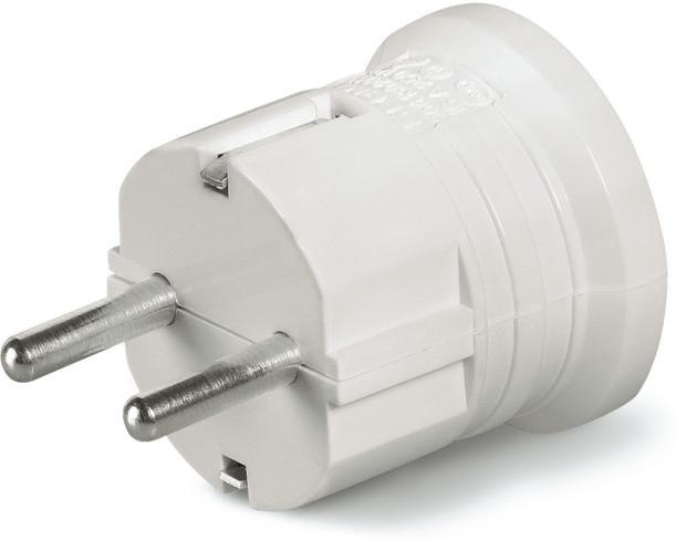 Щепсел бял Шуко 2P+E 16A ІP20 UV GW750 градуса серия UNEL Scame