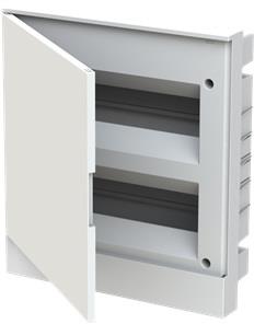 Табло за скрит монтаж 2x12мод. Basic E с бяла плътна врата и Н и РЕ клеми ABB /до изчерпване/
