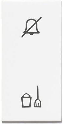 Бутон двоен почисти/не безпокой 1 мод. 10A цвят Бял Classia Bticino