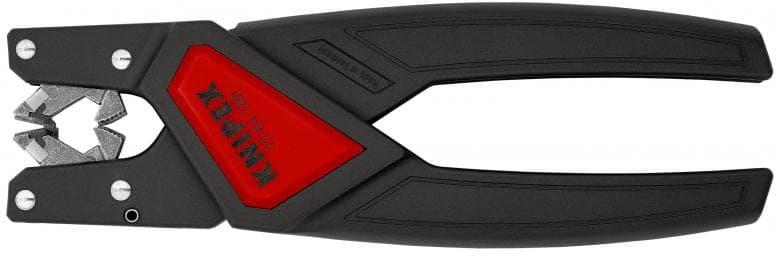 Клещи заголващи автоматични, черно-фосфатирани, плосък кабел Ø0.75-2.5мм, ръкохватка 180мм, с отваряща пружина, Knipex