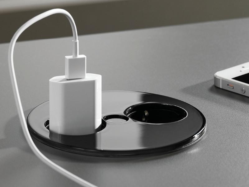 Модул TWIST с 2х Шуко, с кабел 2м, цвят Черен, Bachmann