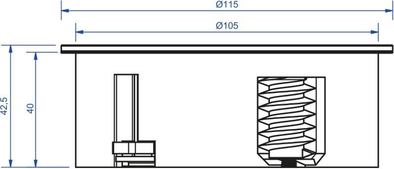 Модул TWIST с 2х Шуко, с кабел 2м, цвят Черен, Bachmann