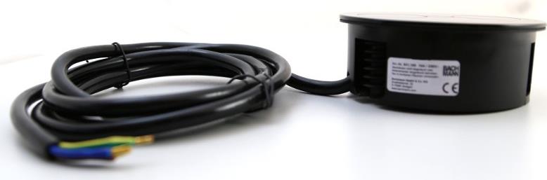 Модул TWIST с 2х Шуко, с кабел 2м, цвят Черен, Bachmann