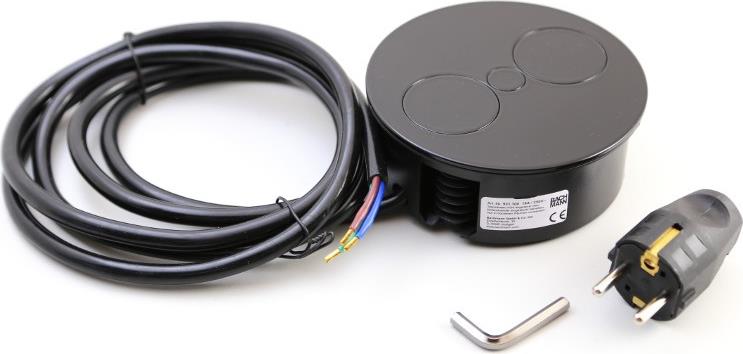 Модул TWIST с 2х Шуко, с кабел 2м, цвят Черен, Bachmann