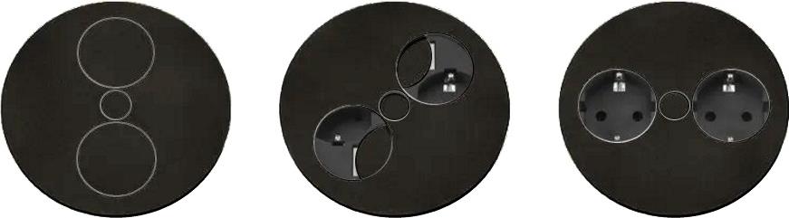 Модул TWIST с 2х Шуко, с кабел 2м, цвят Черен, Bachmann