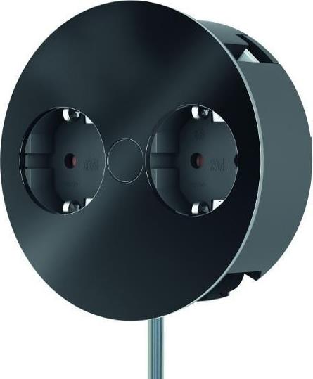 Модул TWIST с 2х Шуко, с кабел 2м, цвят Черен, Bachmann