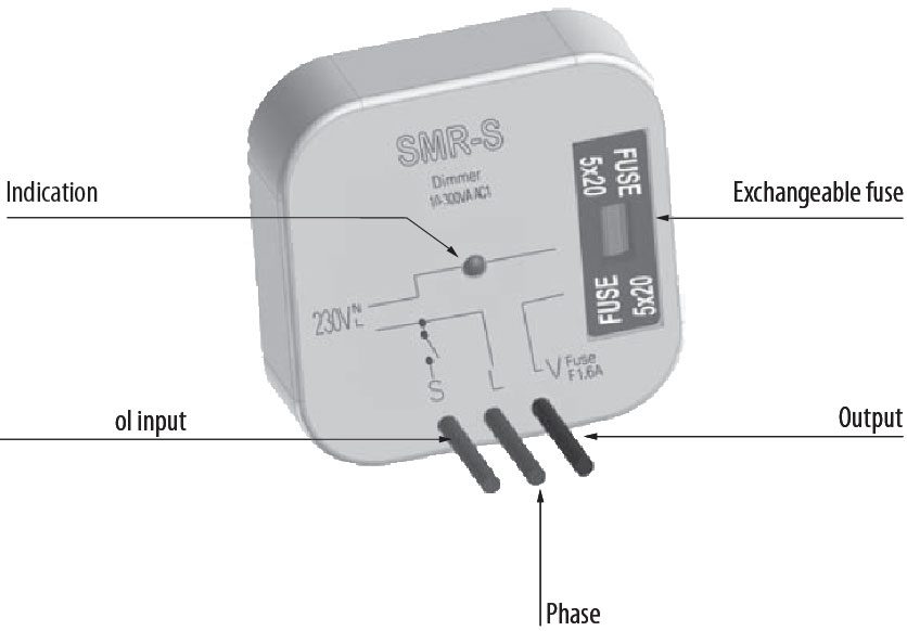 Димер универсален, LED 10-150VA, 230Vac без неутрала, за конзола, Elko EP