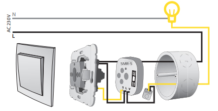 Димер универсален, LED 10-150VA, 230Vac без неутрала, за конзола, Elko EP
