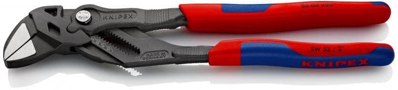 Клещи раздвижени, синьо-червена ръкохватка 250мм, Knipex