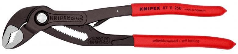 Клещи раздвижени Cobra …matic, червена ръкохватка 250мм, с отваряща пружина, Knipex