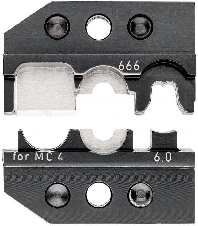 Челюсти CrimpSystem за кримпване на MC4 конектори за соларни кабели 6мм2, заголване и рязане, Knipex