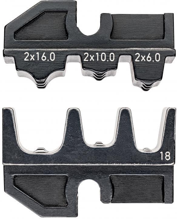 Челюсти CrimpSystem за кримпване на кабелни накрайници 6-16мм2 двойни изолирани, Knipex