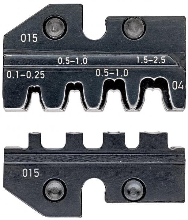 Челюсти CrimpSystem за кримпване на кабелни накрайници 0.1-2.5мм2 неизолирани, Knipex