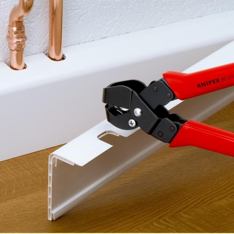 Перфоратор за ламарина, полиран, 16x32мм, червена ръкохватка 250мм, с отваряща пружина, Knipex