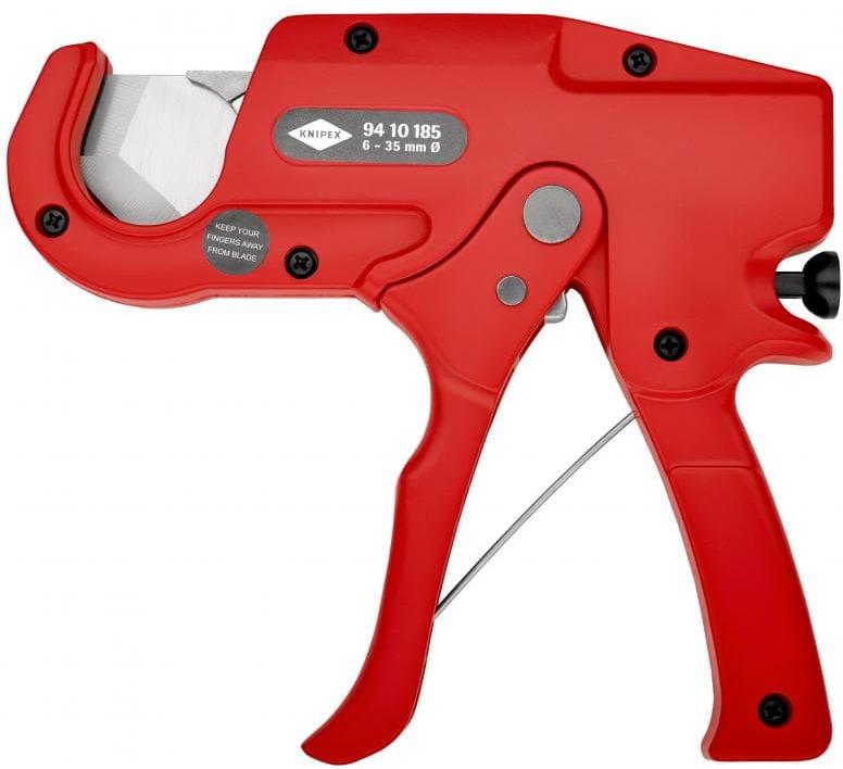 Инструмент за рязане на тръби, алуминиев, Ø6-35мм, червена ръкохватка 185мм, с отваряща пружина, Knipex