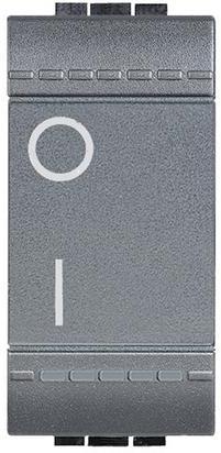 Двуполюсен ключ 1 мод. цвят антрацит LL Bticino