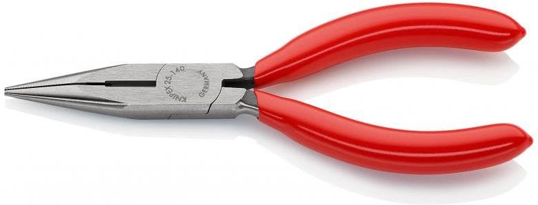 Клещи резачки с остър връх, червена ръкохватка 140мм, Knipex