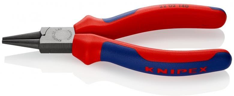 Клещи с объл връх, синьо-червена ръкохватка 140мм, Knipex