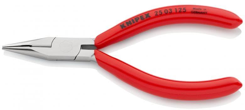 Клещи резачки с остър връх, хромирани, червена ръкохватка 125мм, Knipex