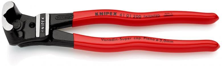 Клещи болторези под ъгъл 85˚ усилени, червена ръкохватка 200мм, Knipex