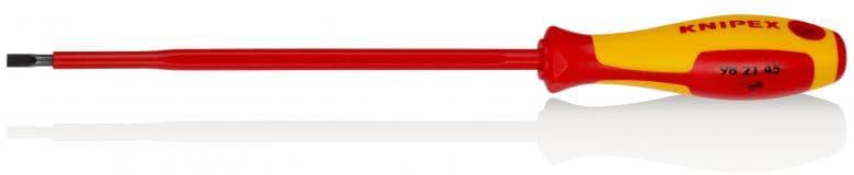 Отвертка шлиц 4.5, VDE 1000V жълто-червена ръкохватка 287мм, Knipex
