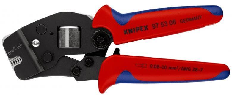 Клещи автоматични за кримпване на кабелни накрайници 0.08-10мм2 квадрат, ръкохватка 190мм, с пружина, Knipex
