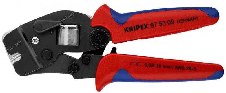 Клещи автоматични за кримпване на кабелни накрайници 0.08-16мм2 квадрат, ръкохватка 190мм, с пружина, Knipex