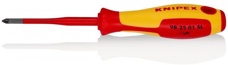 Отвертка PZ 1 Slim, VDE 1000V жълто-червена ръкохватка 187мм, Knipex