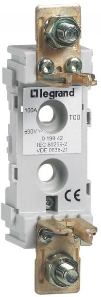 Основа за ножови стопяеми предпазители 1P 100А NH000/00 Legrand