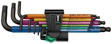 Комплект изолирани шестограми, 9х (1.5…10), в щипка, 950 SPKL L-key Multicolour 1 Wera