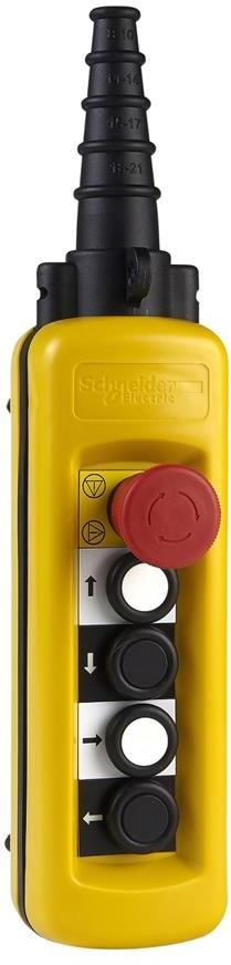 Контролна станция висяща с 4 бутона 1NO и авариен стоп SE