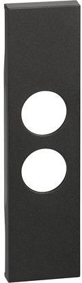 Лицев панел за двойна TV розетка и индикатори, 1 мод. цвят Черен Living Now Bticino