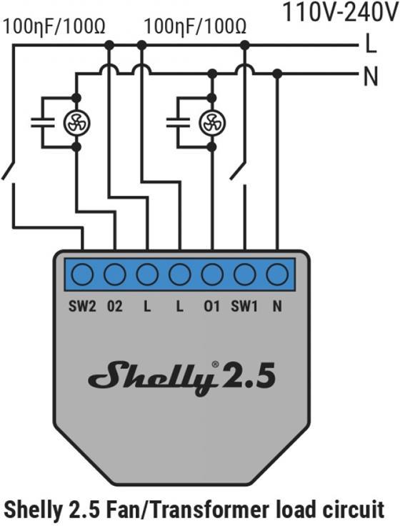 Демпфер за индуктивни товари Shelly RC Snubber - 266144