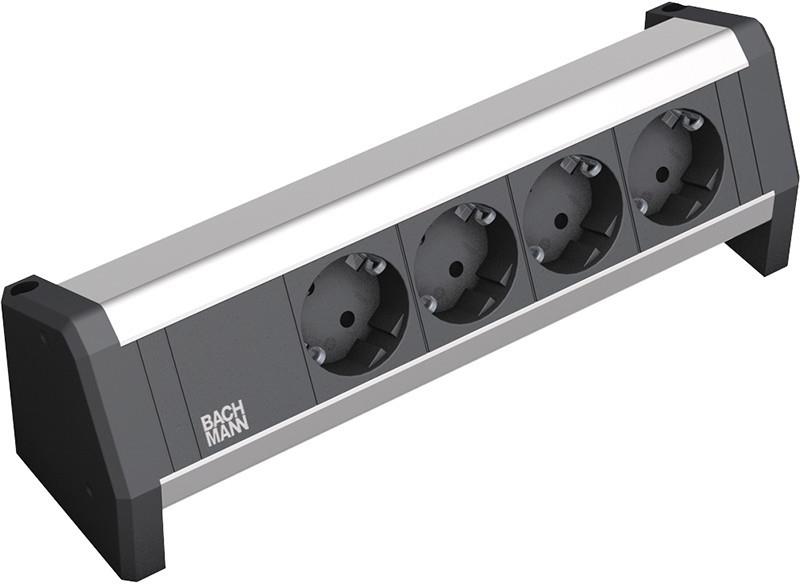 Модул DESK 1 с 4х Шуко, цвят Черен, Bachmann