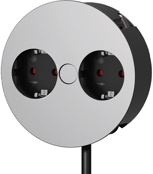 Модул TWIST с 2х Шуко, с кабел 2м, цвят Хром мат, Bachmann