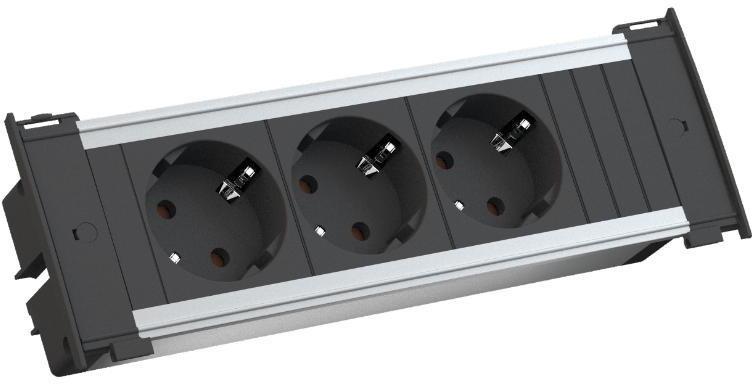 Модул за KAPSA S с 3х Шуко, цвят Черен, Bachmann