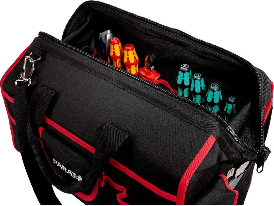 Чанта за рамо с цип BASIC Softbag M за 33 инструмента с усилено пластмасово дъно от синтетичен текстил PARAT