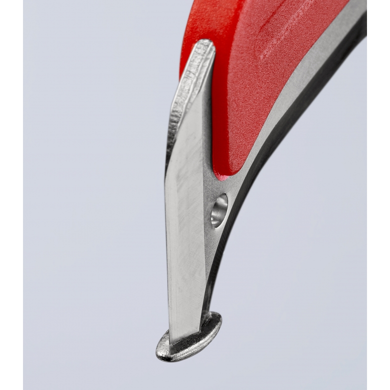 Кабелен нож извит с предпазител, VDE 1000V жълто-червена ръкохватка 180мм, Knipex