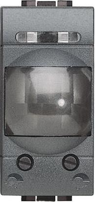 Датчик за движение PIR, 105°, обхват 6m @ h=1.2m, LED ≤ 50W, изисква неутрала, 1 мод. цвят антрацит LL Bticino