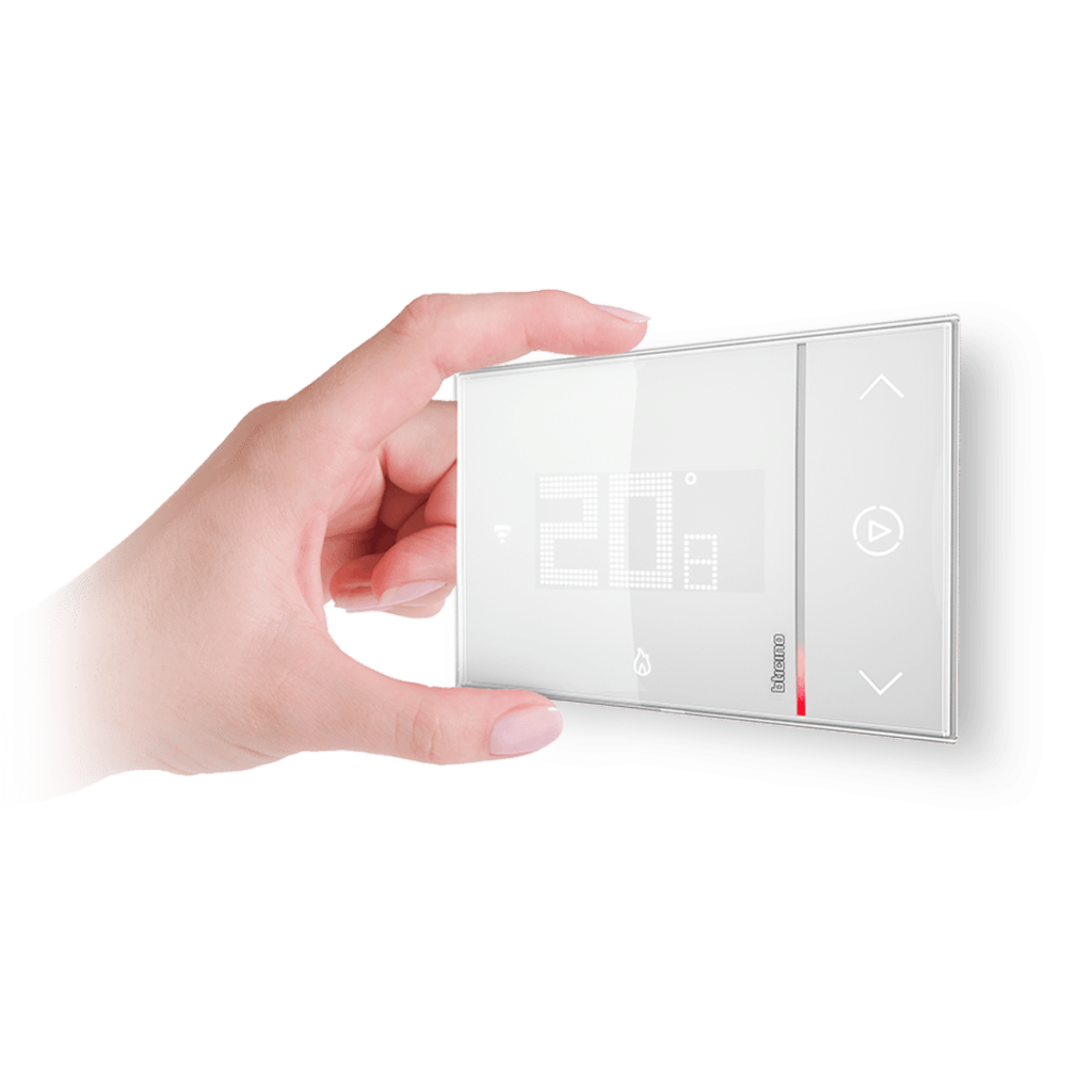 Термостат Smarther 2 с вградено Wi-FI за вграден монтаж БЯЛ Bticino with Netatmo