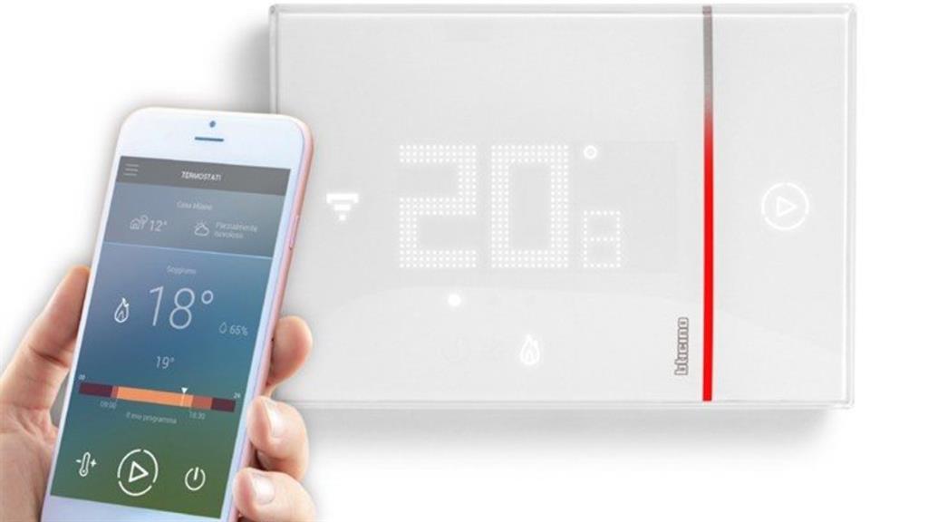 Термостат Smarther 2 с вградено Wi-FI за вграден монтаж БЯЛ Bticino with Netatmo